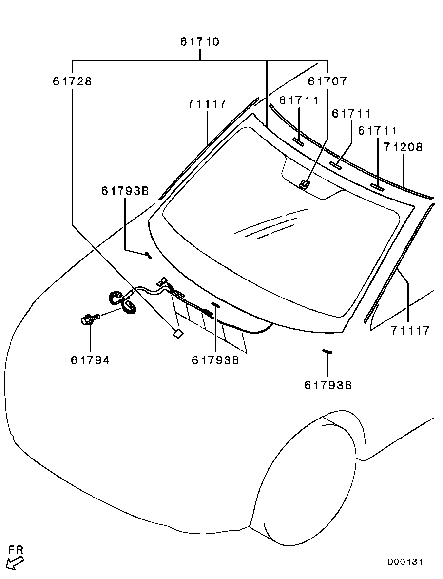 Лобовое стекло для Мицубиси Аутлендер 2012-2015