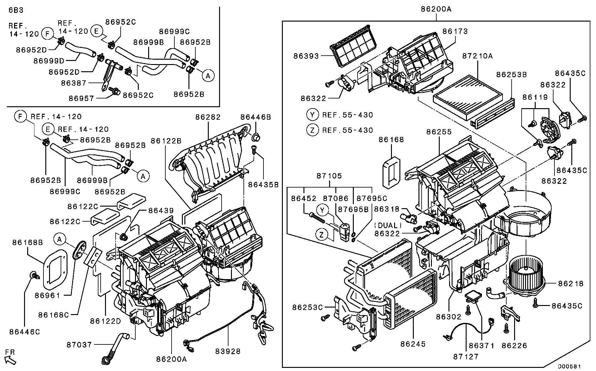 Радиатор отопителя для Мицубиси Аутлендер 2012-2015