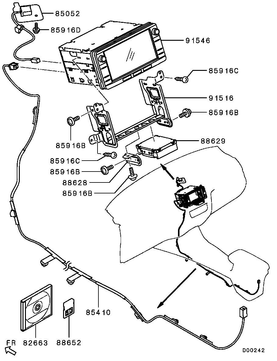 Авто-магнитола для Мицубиси Аутлендер 2012-2015