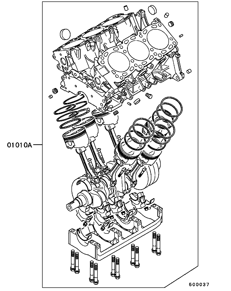 Двигатель в сборе для Мицубиси Паджеро 1999-2006