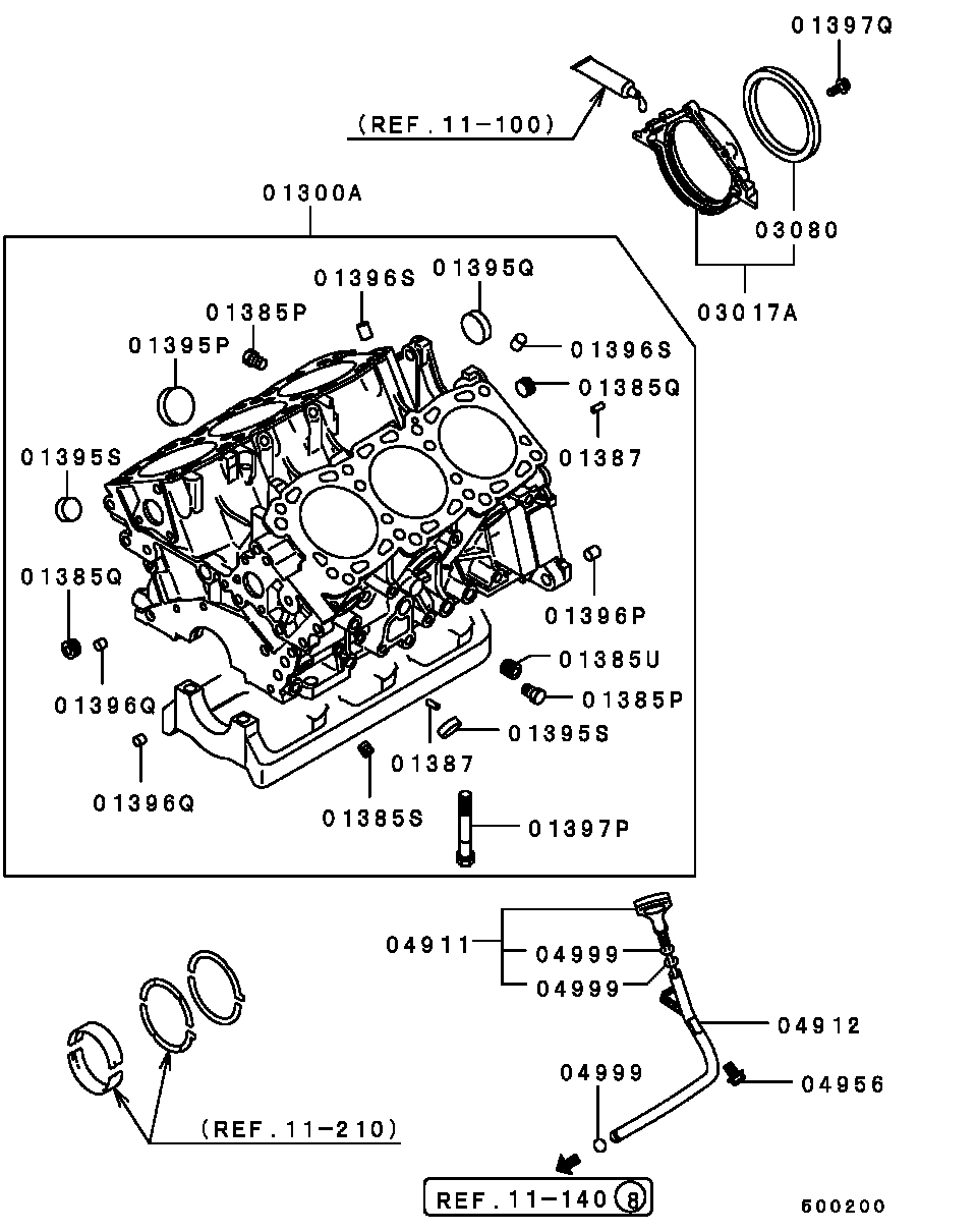 Блок цилиндров в сборе для Мицубиси Паджеро 1999-2006