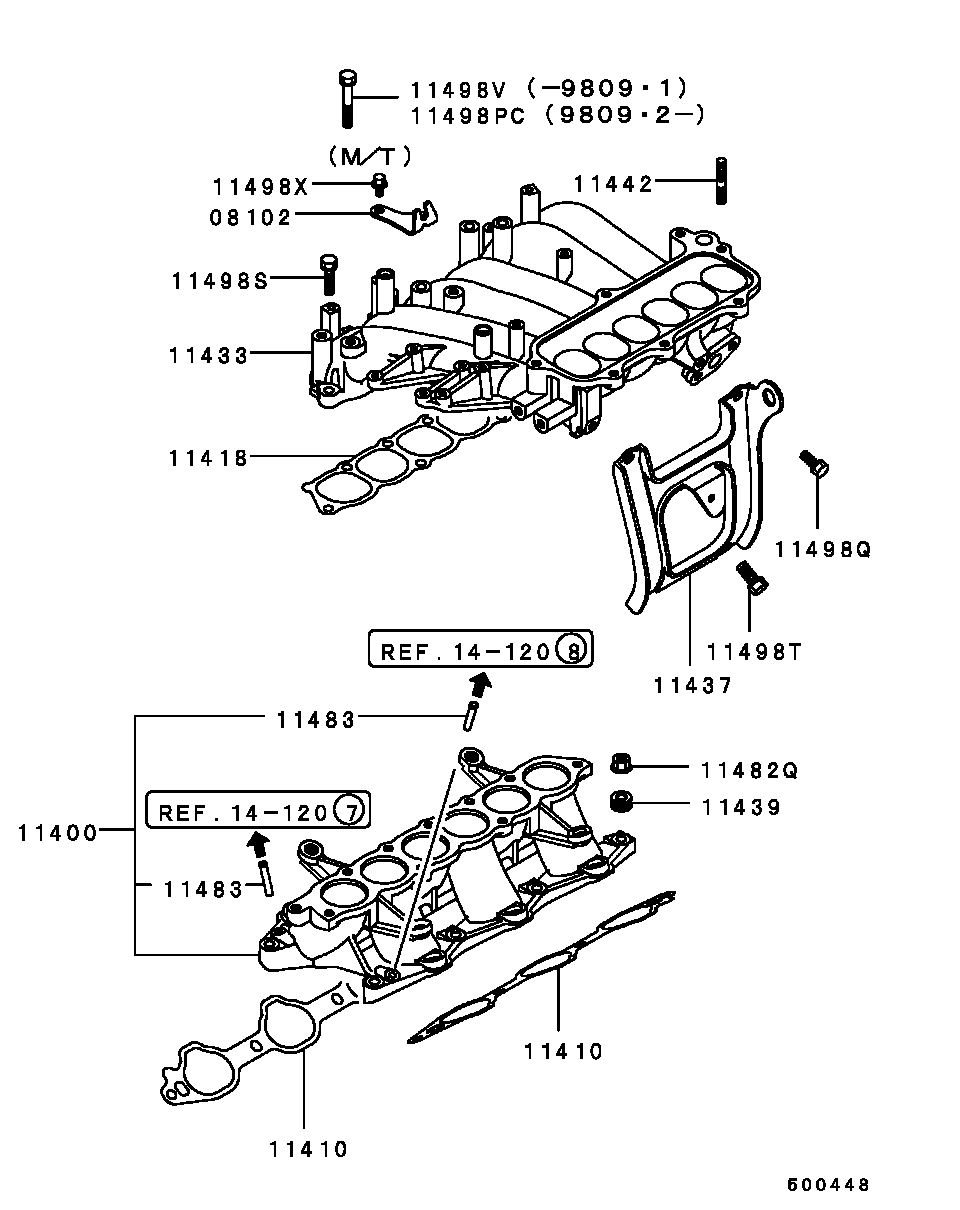 Коллектор впускной для Мицубиси Паджеро 1999-2006