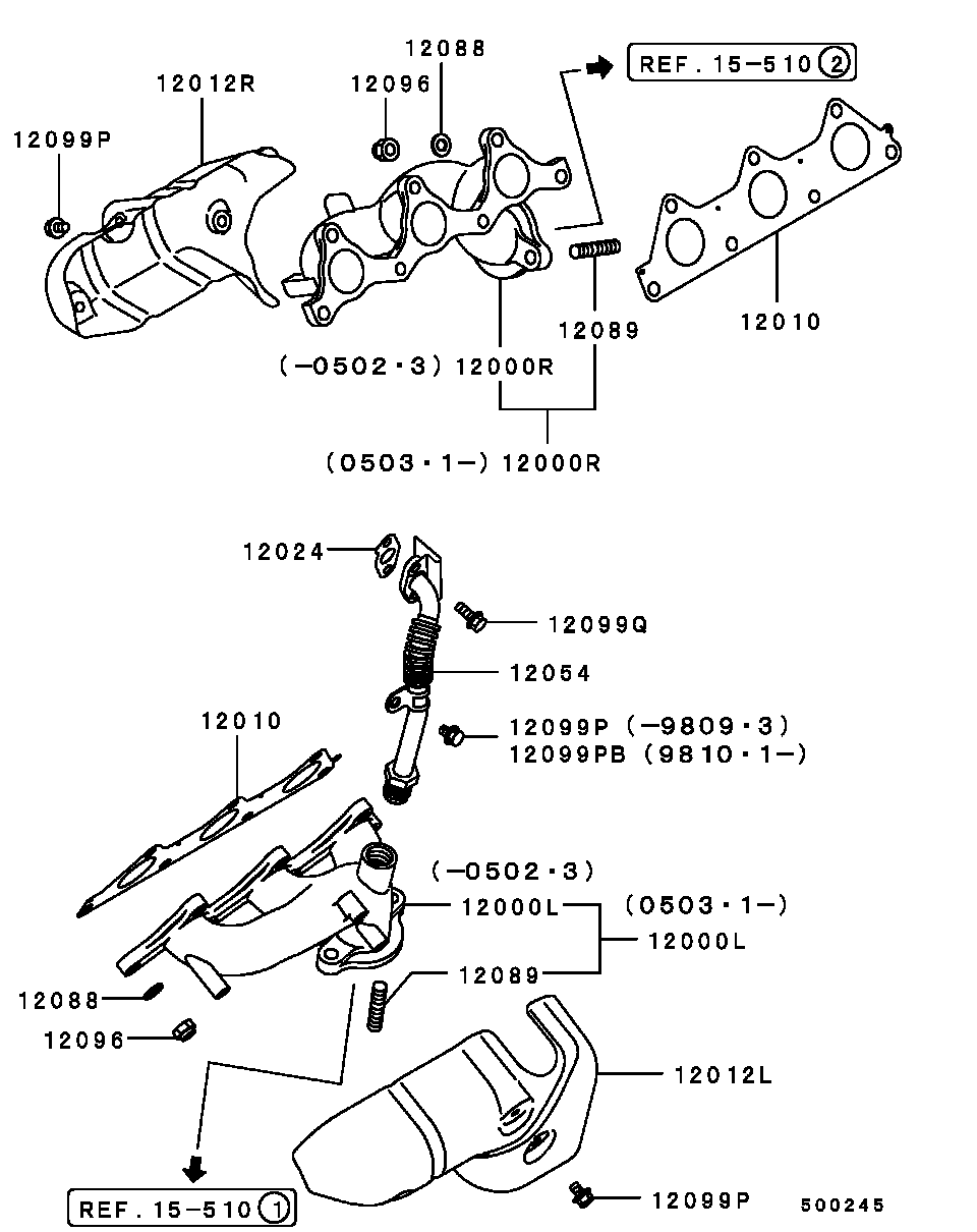 Коллектор выпускной для Мицубиси Паджеро 1999-2006