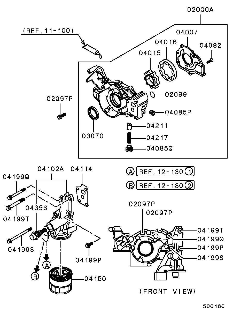Кронштейн масляного фильтра для Мицубиси Паджеро 1999-2006