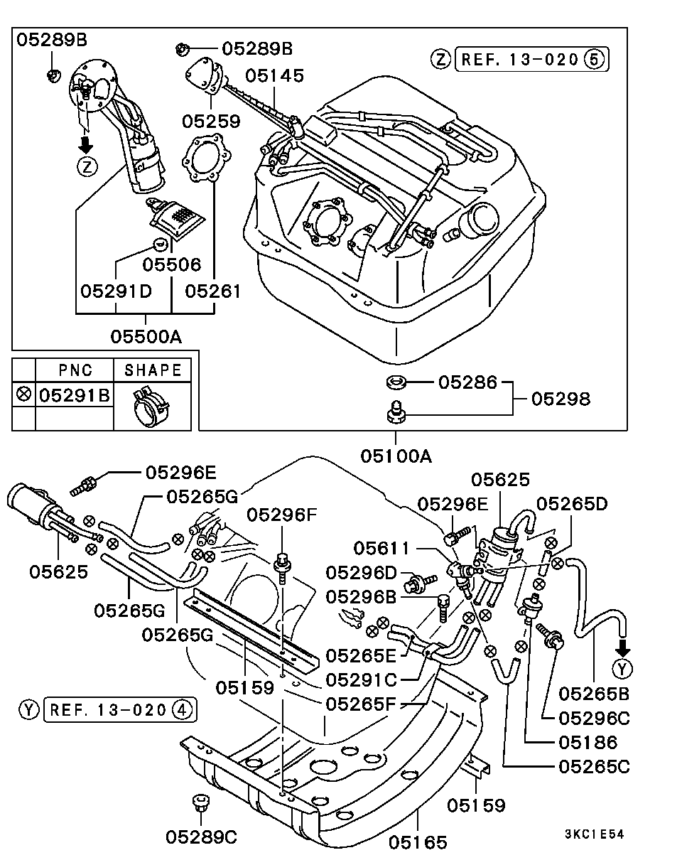 Топливный насос в сборе для Мицубиси Паджеро 1999-2006
