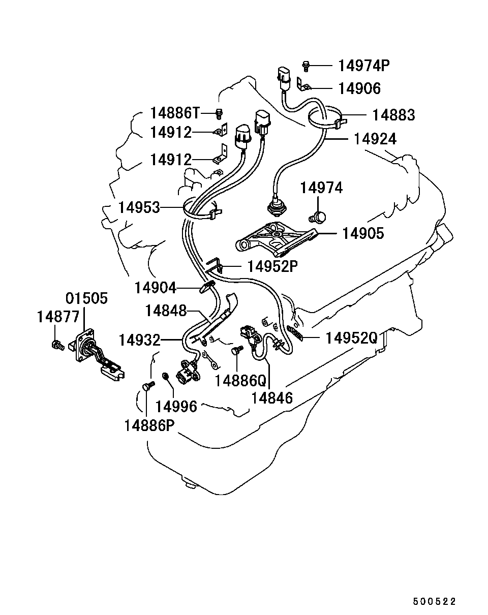 Датчик коленвала для Мицубиси Паджеро 1999-2006