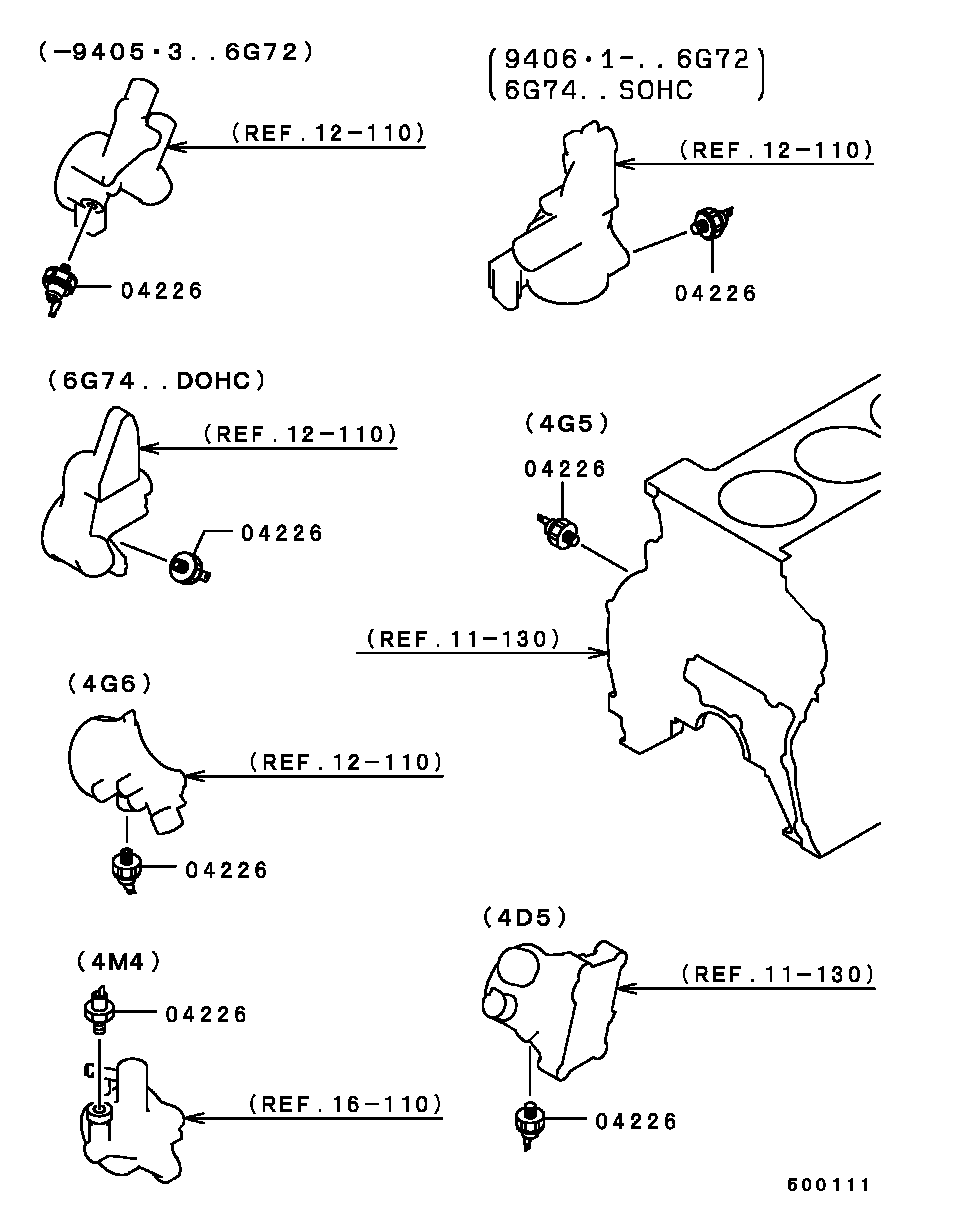 Датчик давления масла для Мицубиси Паджеро 1999-2006