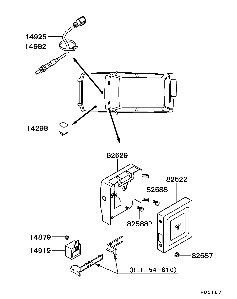 Датчик кислородный для Мицубиси Паджеро 1999-2006