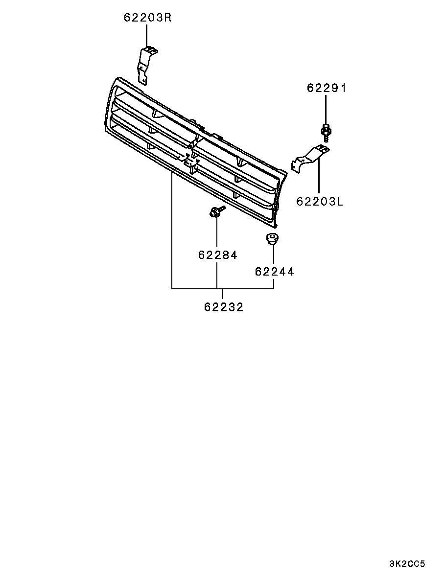 Решетка радиатора для Мицубиси Паджеро 1999-2006