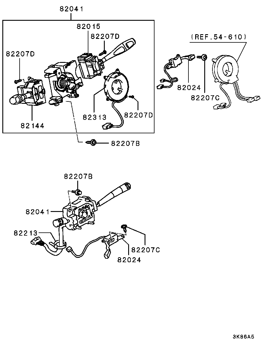 Подрулевой переключатель внешнего света для Мицубиси Паджеро 1999-2006