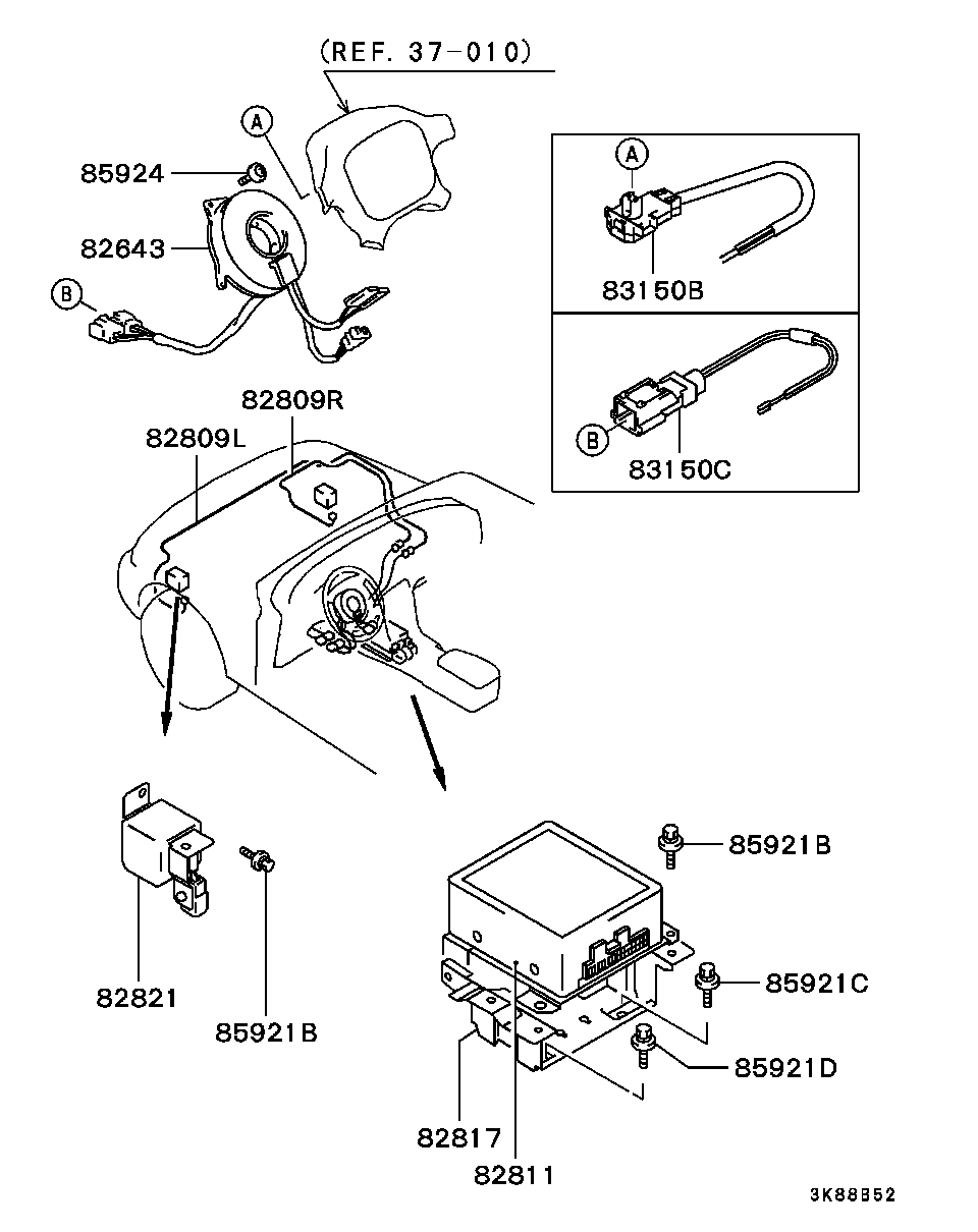 Контактная группа руля для Мицубиси Паджеро 1999-2006