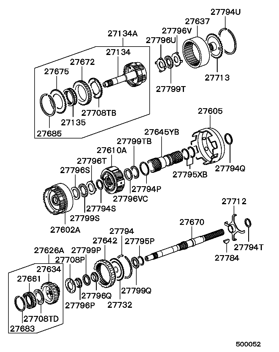 Вал АКПП для Мицубиси Паджеро 1999-2006