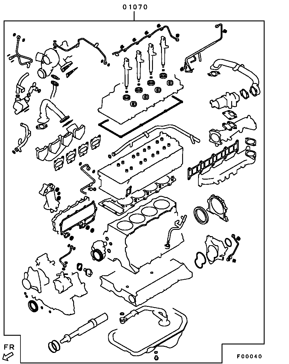 Комплект прокладок для двигателя для Мицубиси Паджеро 2006-2011