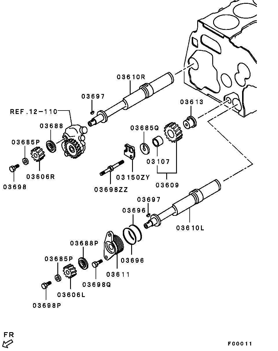 Балансирный вал № 1 для Мицубиси Паджеро 2006-2011