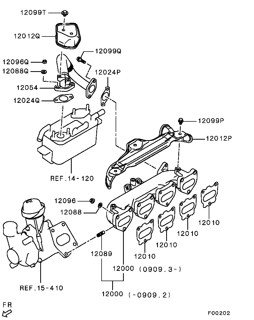 Коллектор выпускной для Мицубиси Паджеро 2006-2011