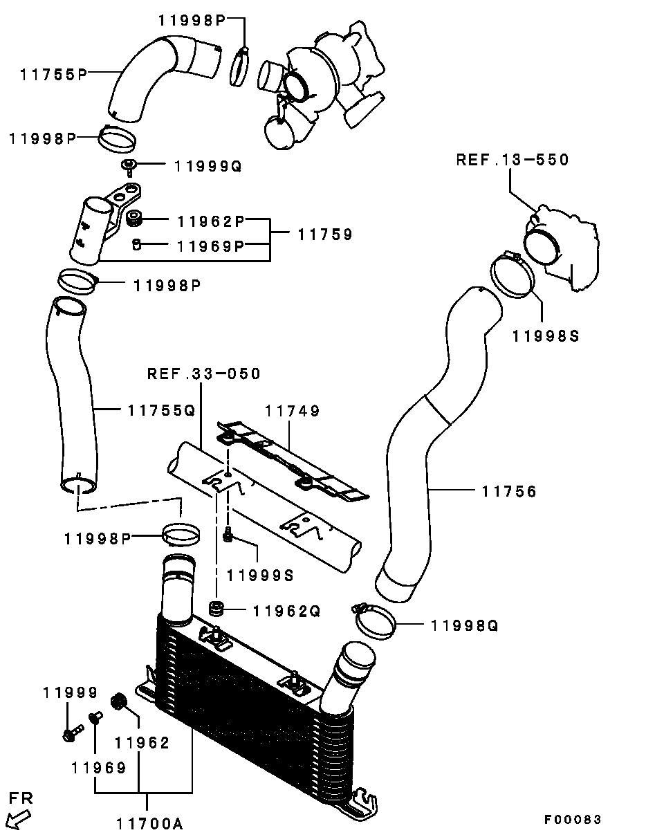 Интеркулер для Мицубиси Паджеро 2006-2011