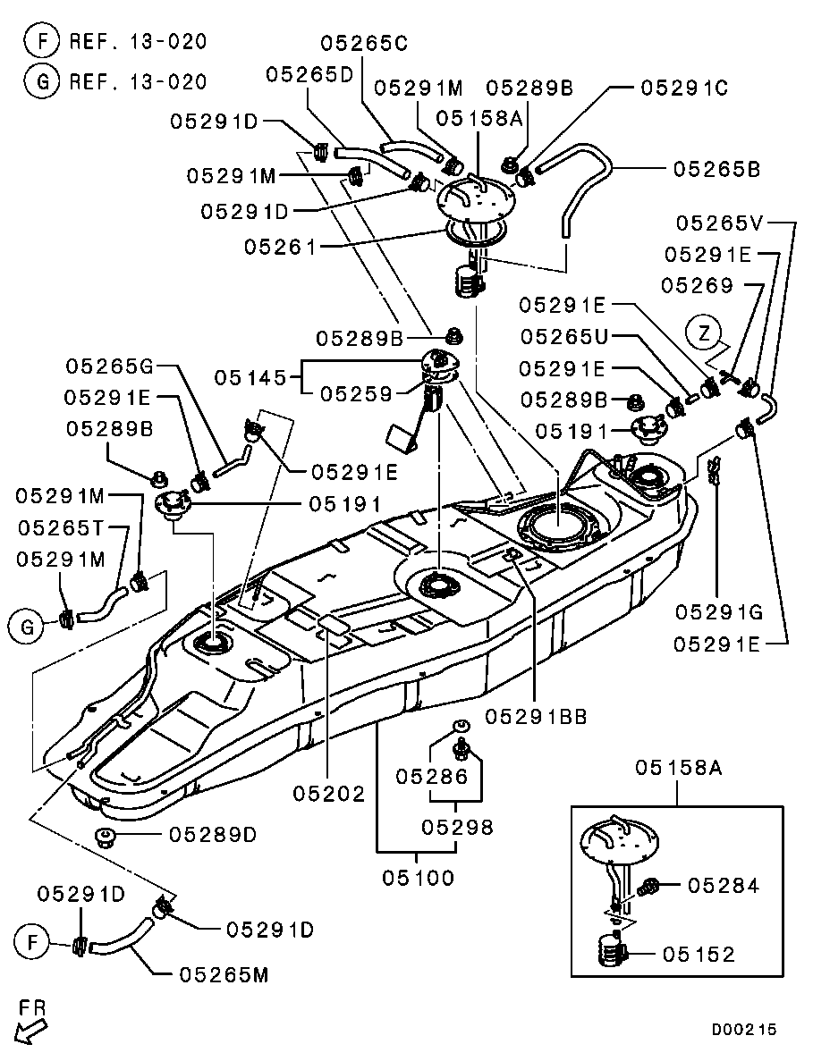 Бак топливный для Мицубиси Паджеро 2006-2011