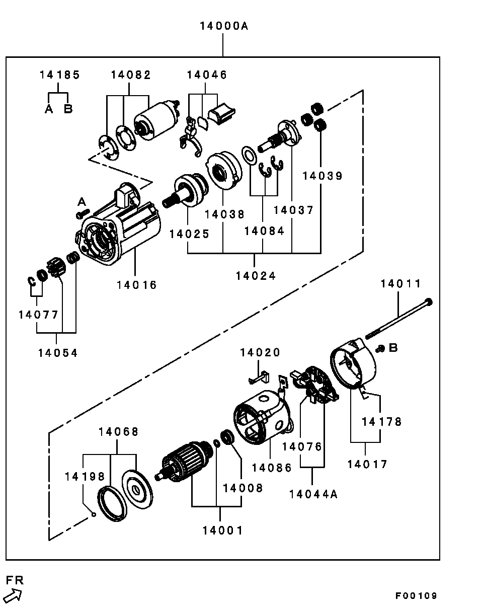 Стартер в сборе для Мицубиси Паджеро 2006-2011