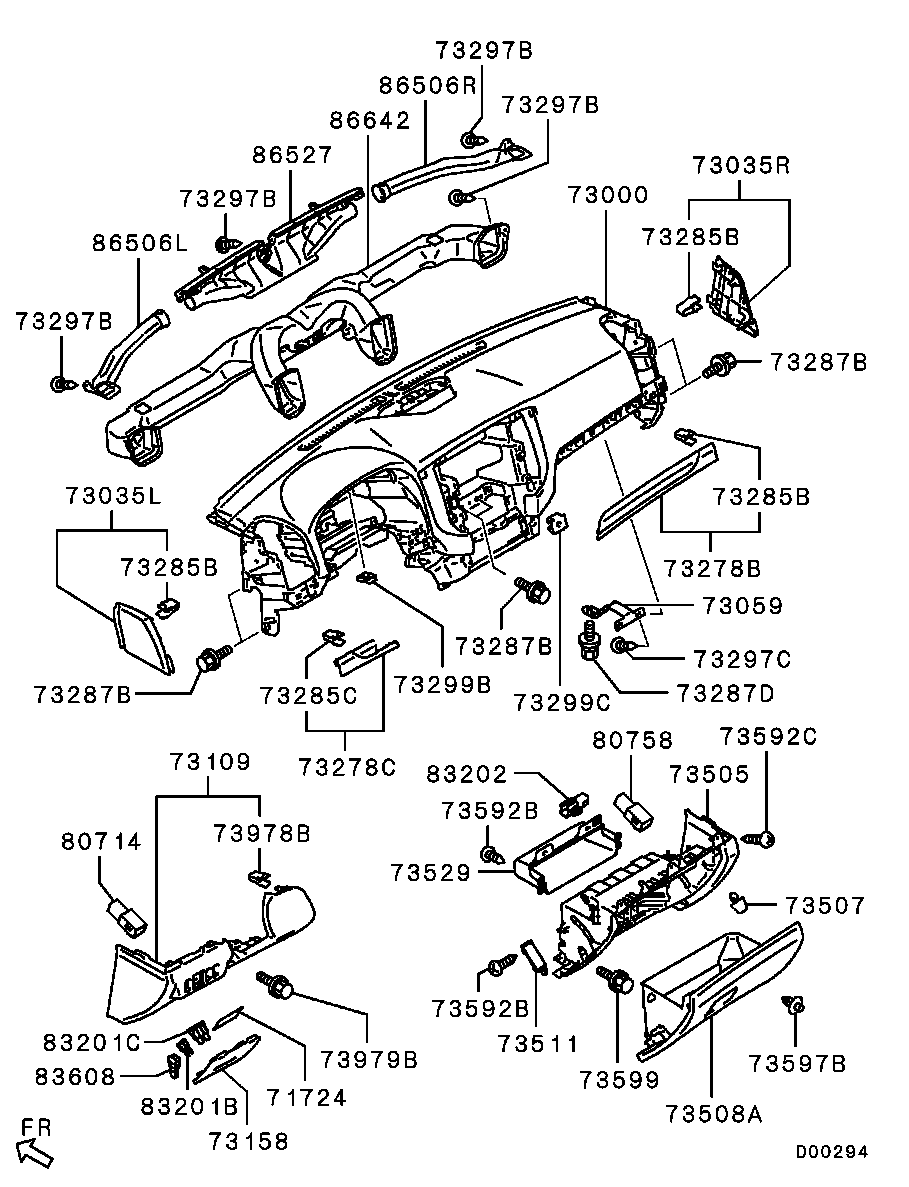 Приборная панель для Мицубиси Паджеро 2006-2011