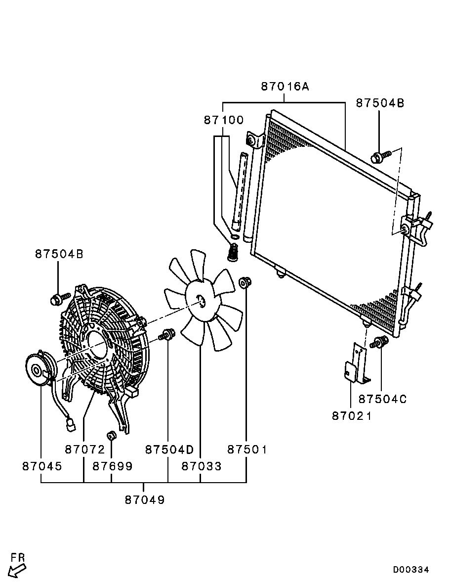 Радиатор кондиционера в сборе для Мицубиси Паджеро 2006-2011