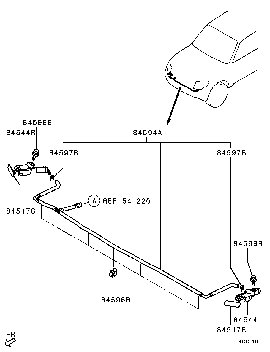 Фаро-омыватель левый для Мицубиси Паджеро 2006-2011