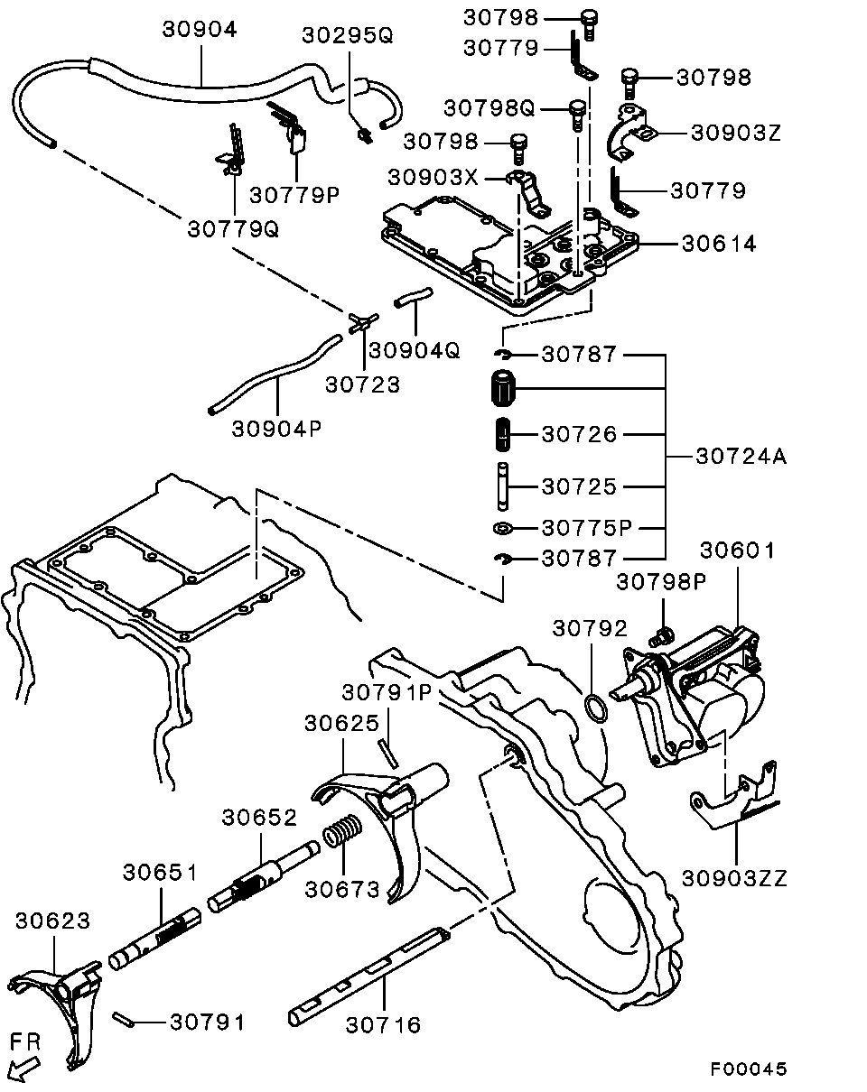 Актуатор АКПП для Мицубиси Паджеро 2006-2011