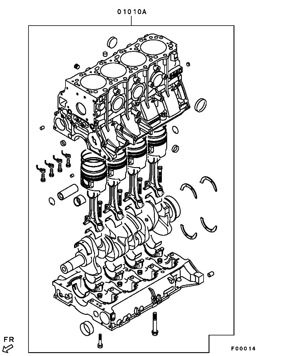 Двигатель в сборе для Мицубиси Паджеро 2011-2014