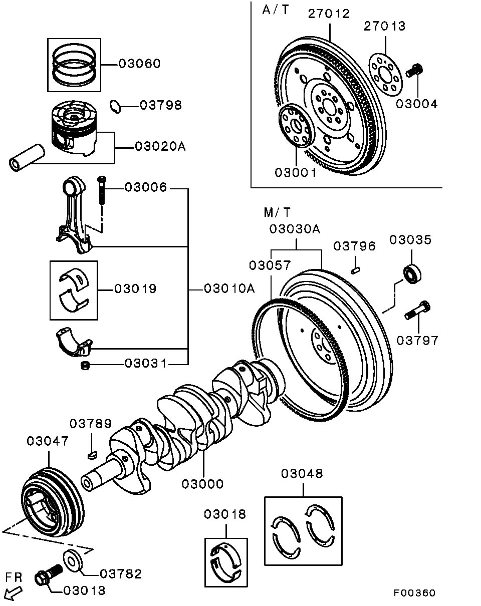 Поршень в сборе для Мицубиси Паджеро 2011-2014
