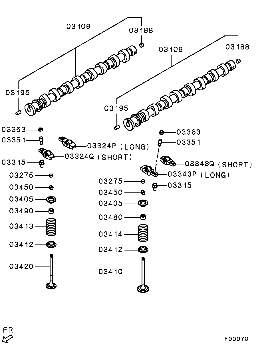 Впускной распредвал для Мицубиси Паджеро 2011-2014