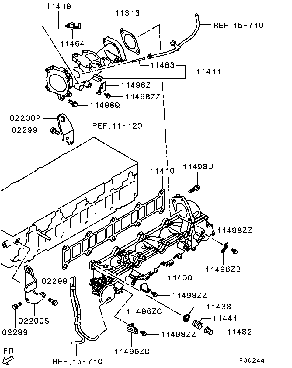 Коллектор впускной для Мицубиси Паджеро 2011-2014
