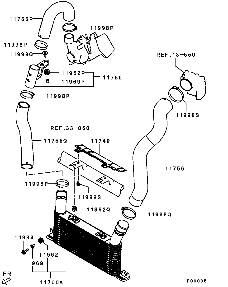 Интеркулер для Мицубиси Паджеро 2011-2014