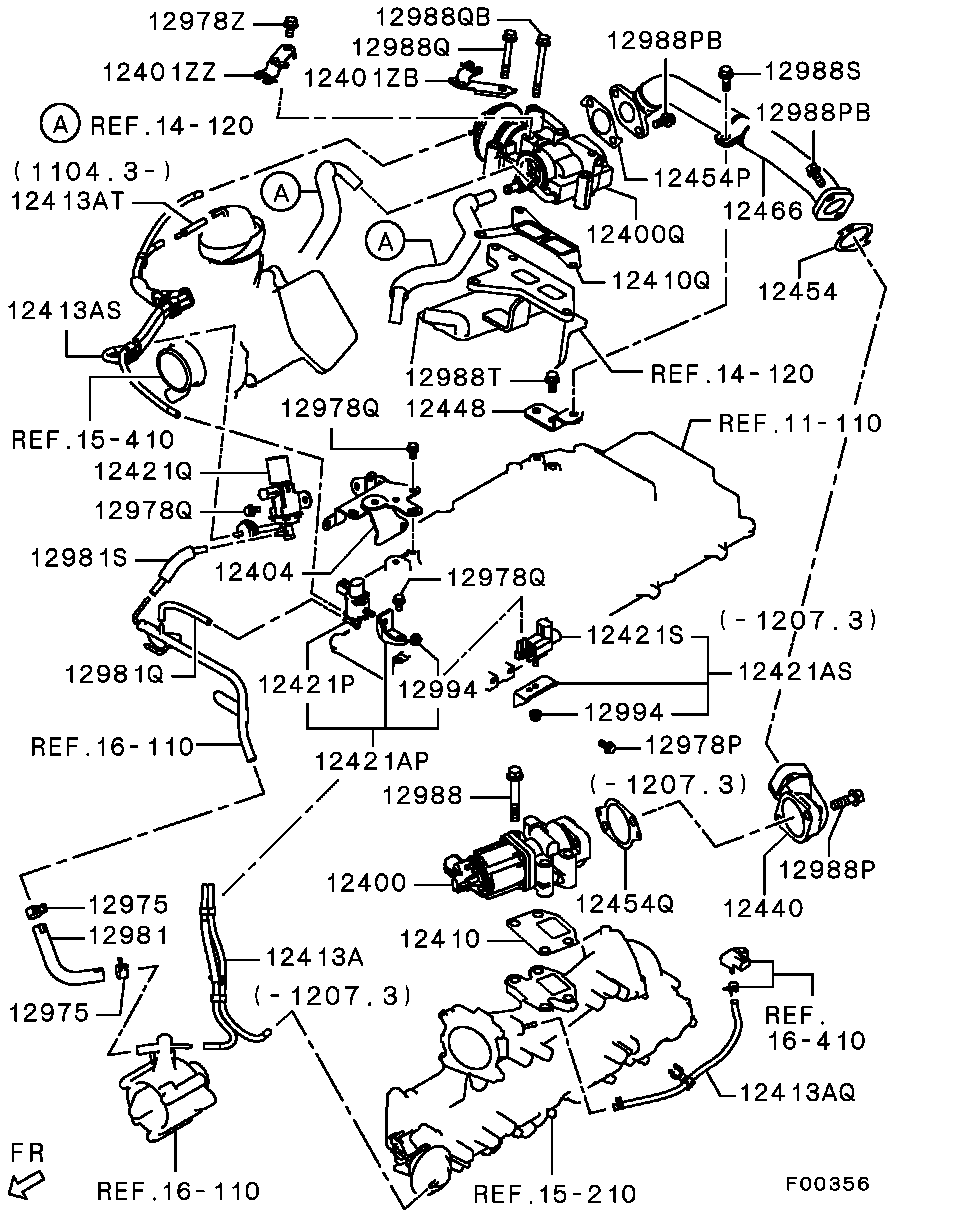 Клапан ЕГР для Мицубиси Паджеро 2011-2014