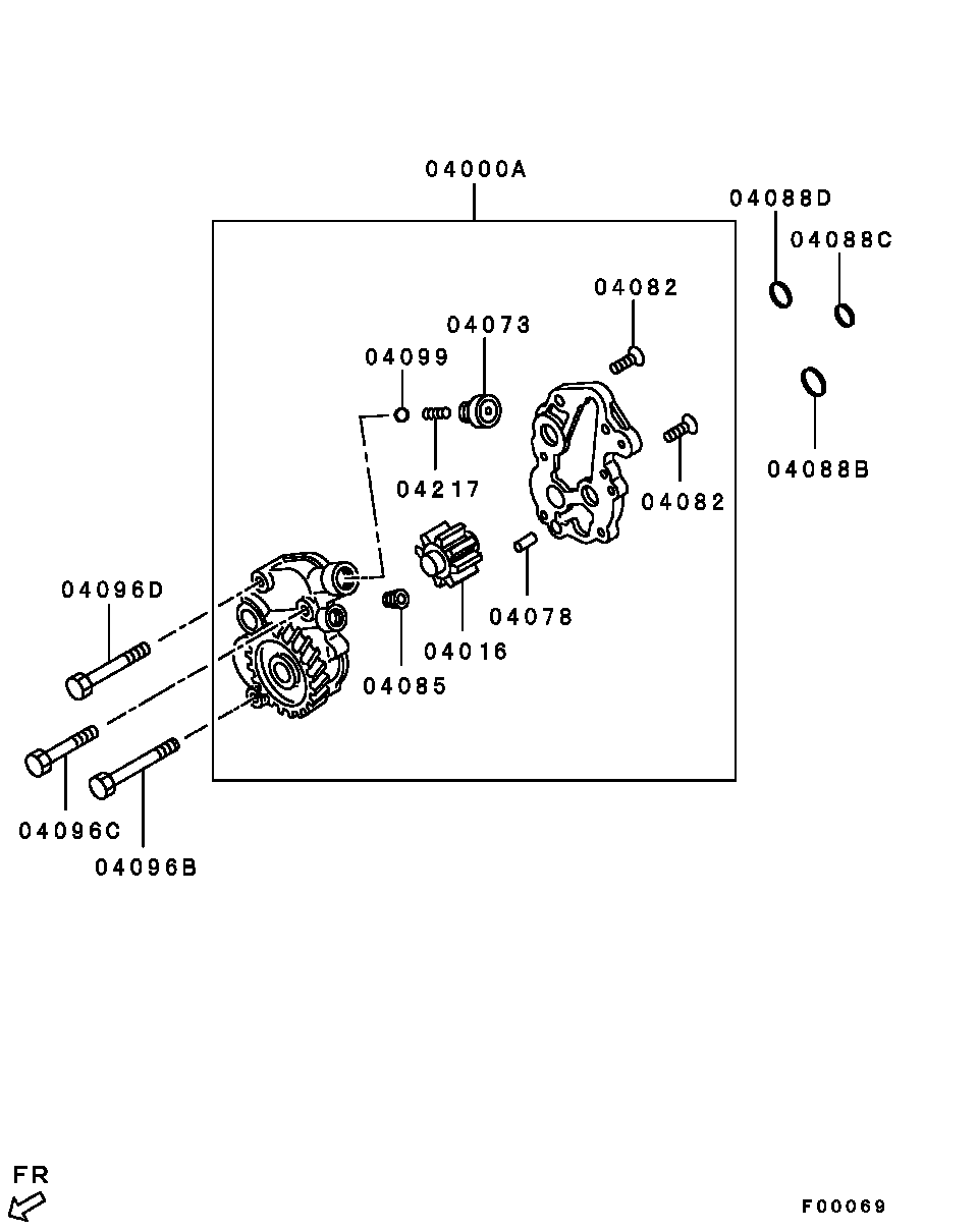 Масляный насос для Мицубиси Паджеро 2011-2014
