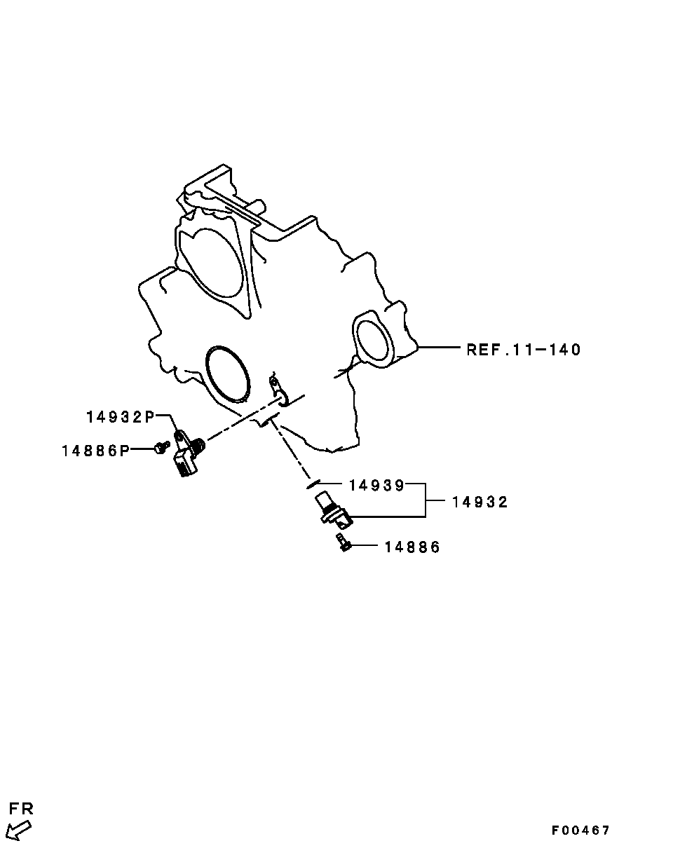 Датчик коленвала для Мицубиси Паджеро 2011-2014