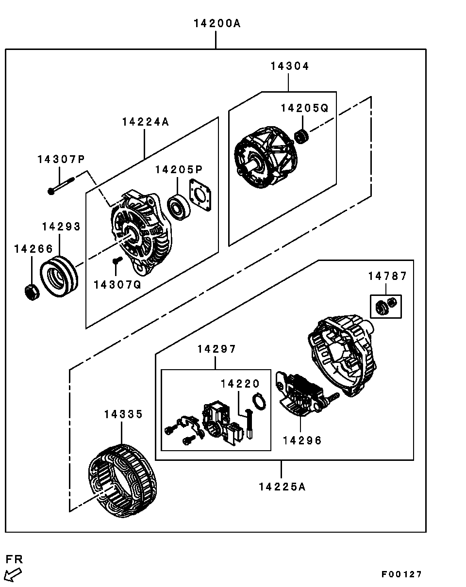 Генератор в сборе для Мицубиси Паджеро 2011-2014