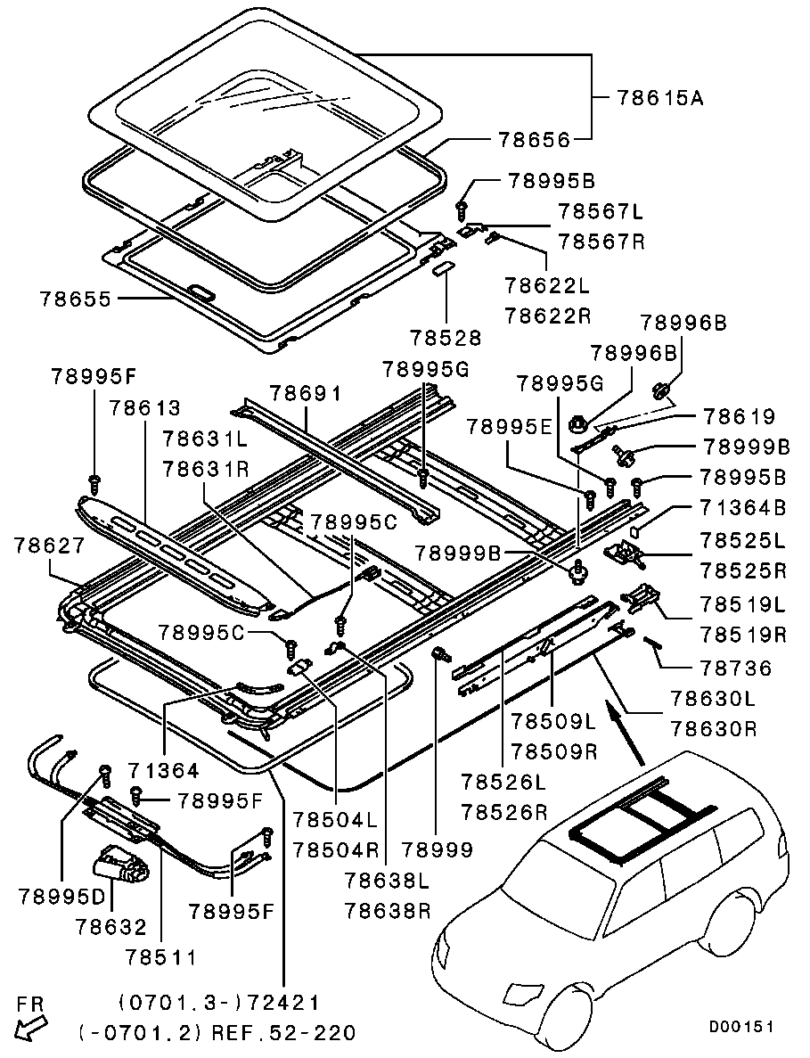 Люк для Мицубиси Паджеро 2011-2014