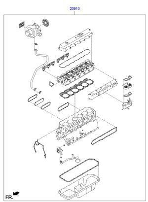Комплект прокладок для двигателя для Хендай HD 2000-2012