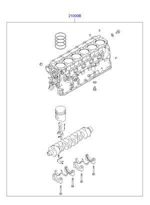 Блок цилиндров в сборе для Хендай HD 2000-2012