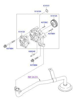 Масляный насос для Хендай HD 2000-2012