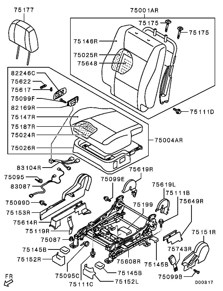 Подушка сиденья водителя для Мицубиси Паджеро 2011-2014