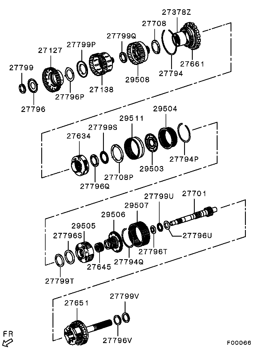 Вал АКПП для Мицубиси Паджеро 2011-2014