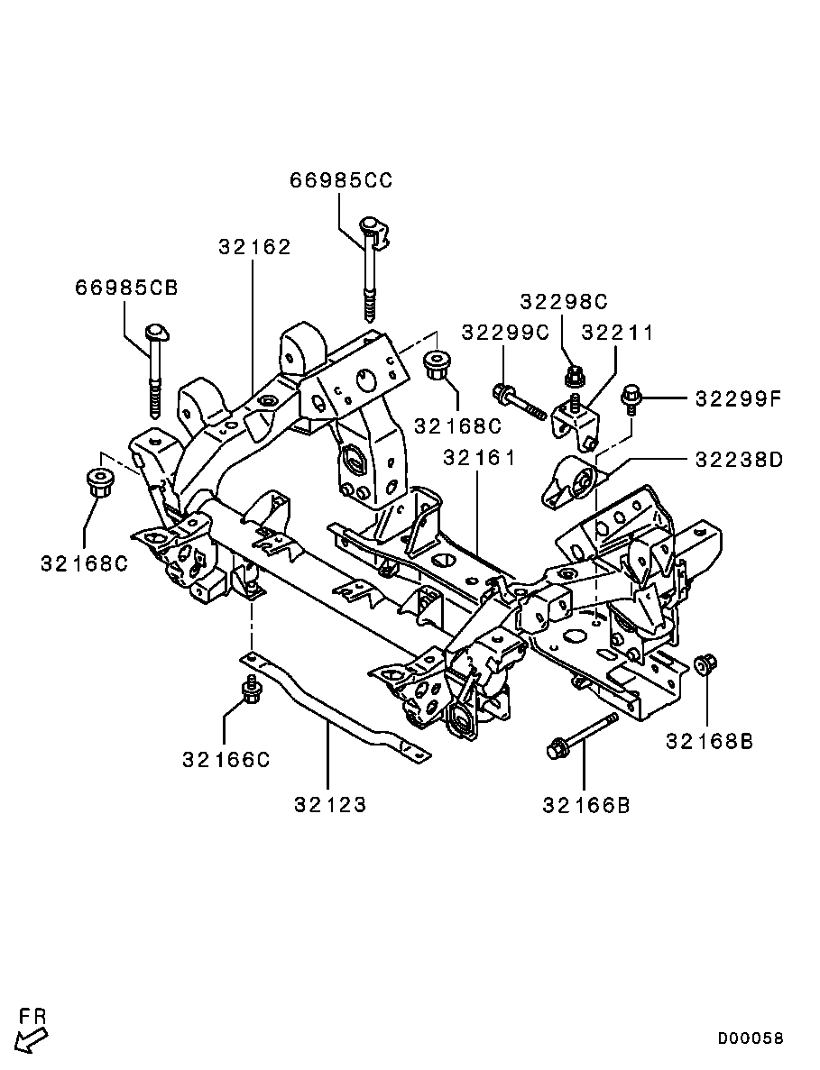 Подрамник передний для Мицубиси Паджеро 2011-2014