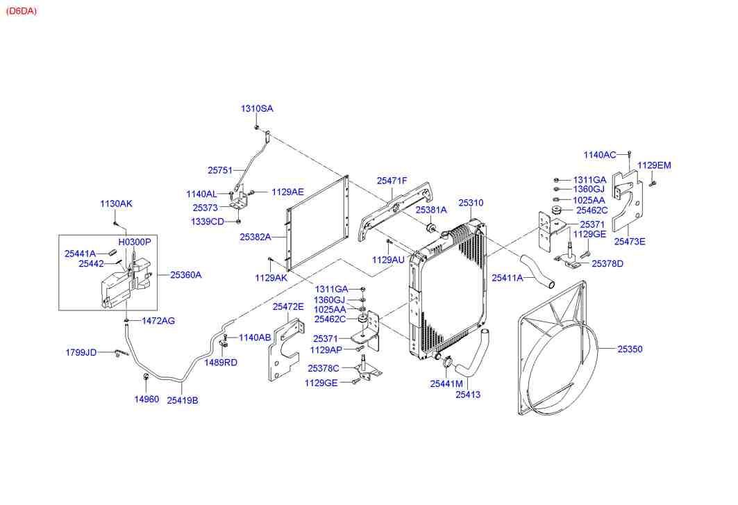 Бачок расширительный для Хендай HD 2000-2012