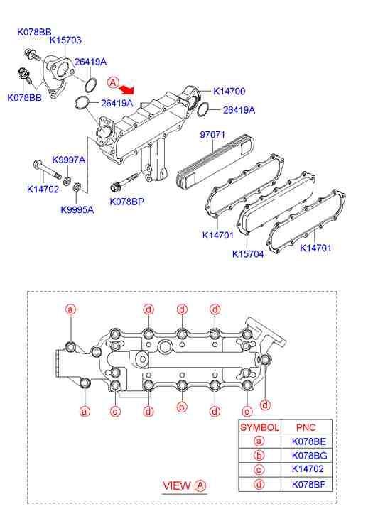 Теплообменник для Хендай HD 2000-2012 