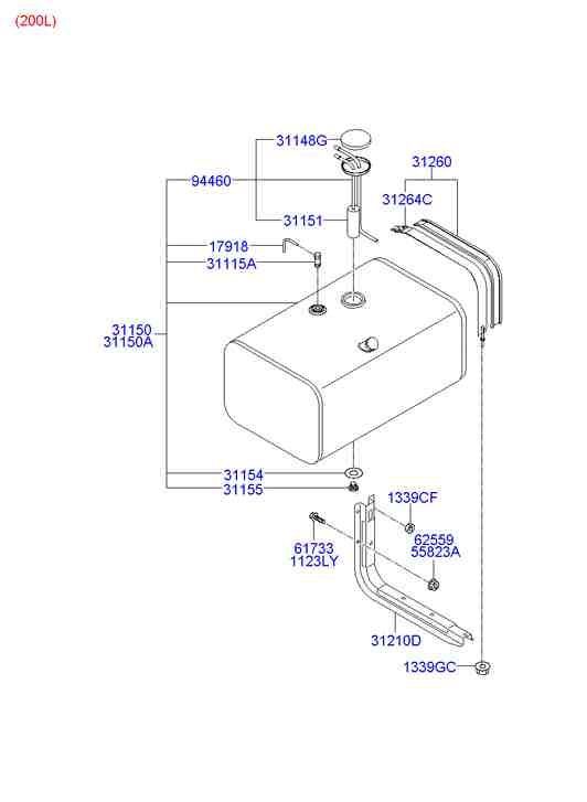 Бак топливный для Хендай HD 2000-2012