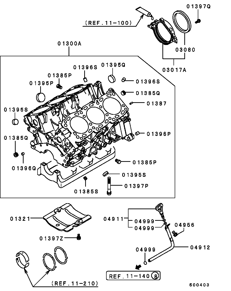 Блок цилиндров в сборе для Мицубиси Паджеро Спорт 2004-2008