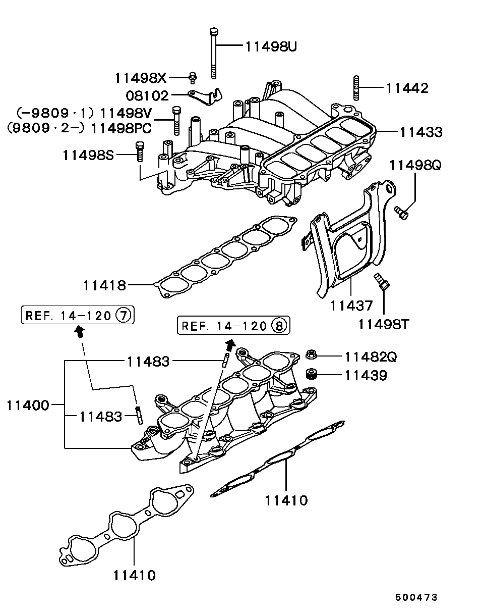 Коллектор впускной для Мицубиси Паджеро Спорт 2004-2008