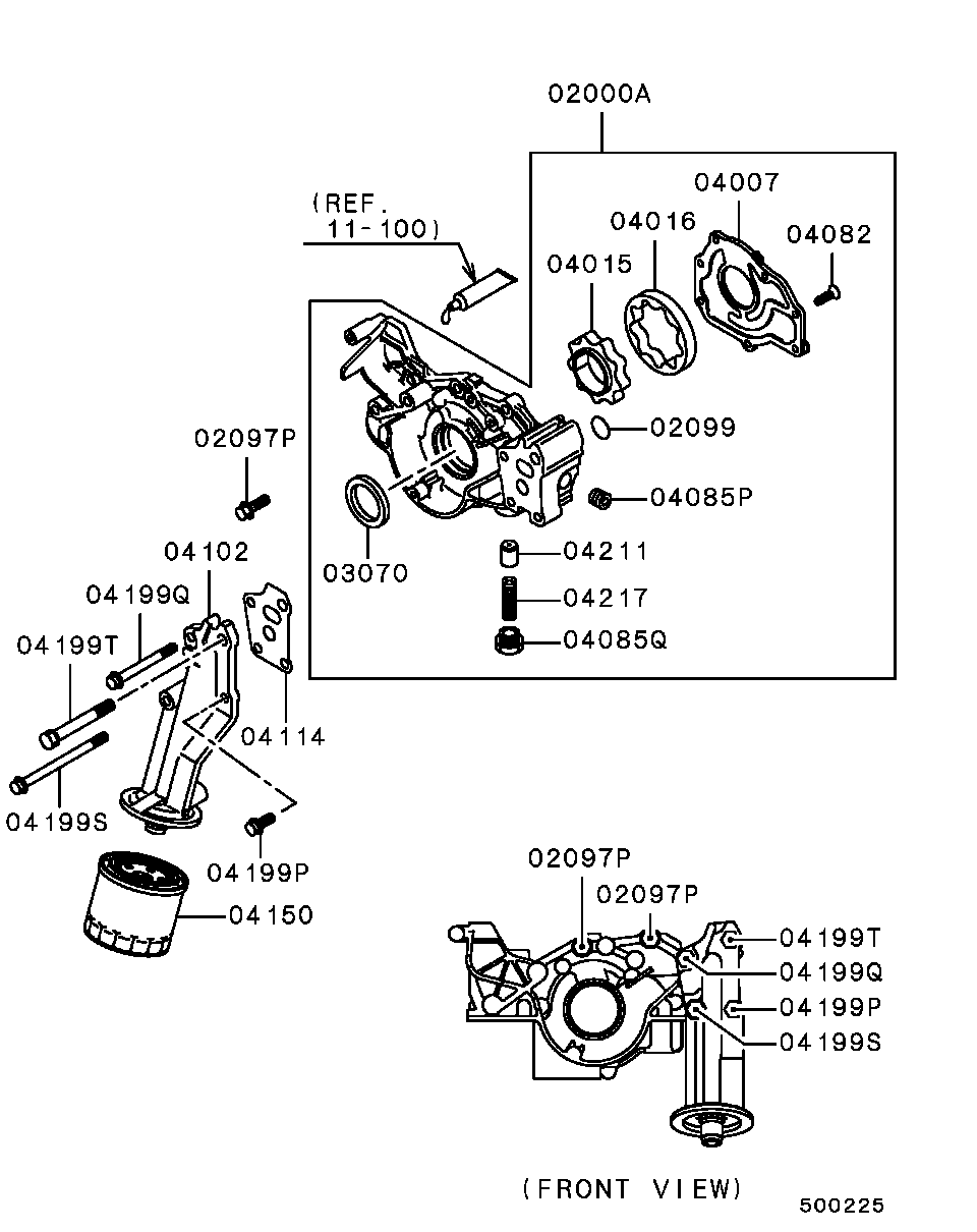 Кронштейн масляного фильтра для Мицубиси Паджеро Спорт 2004-2008