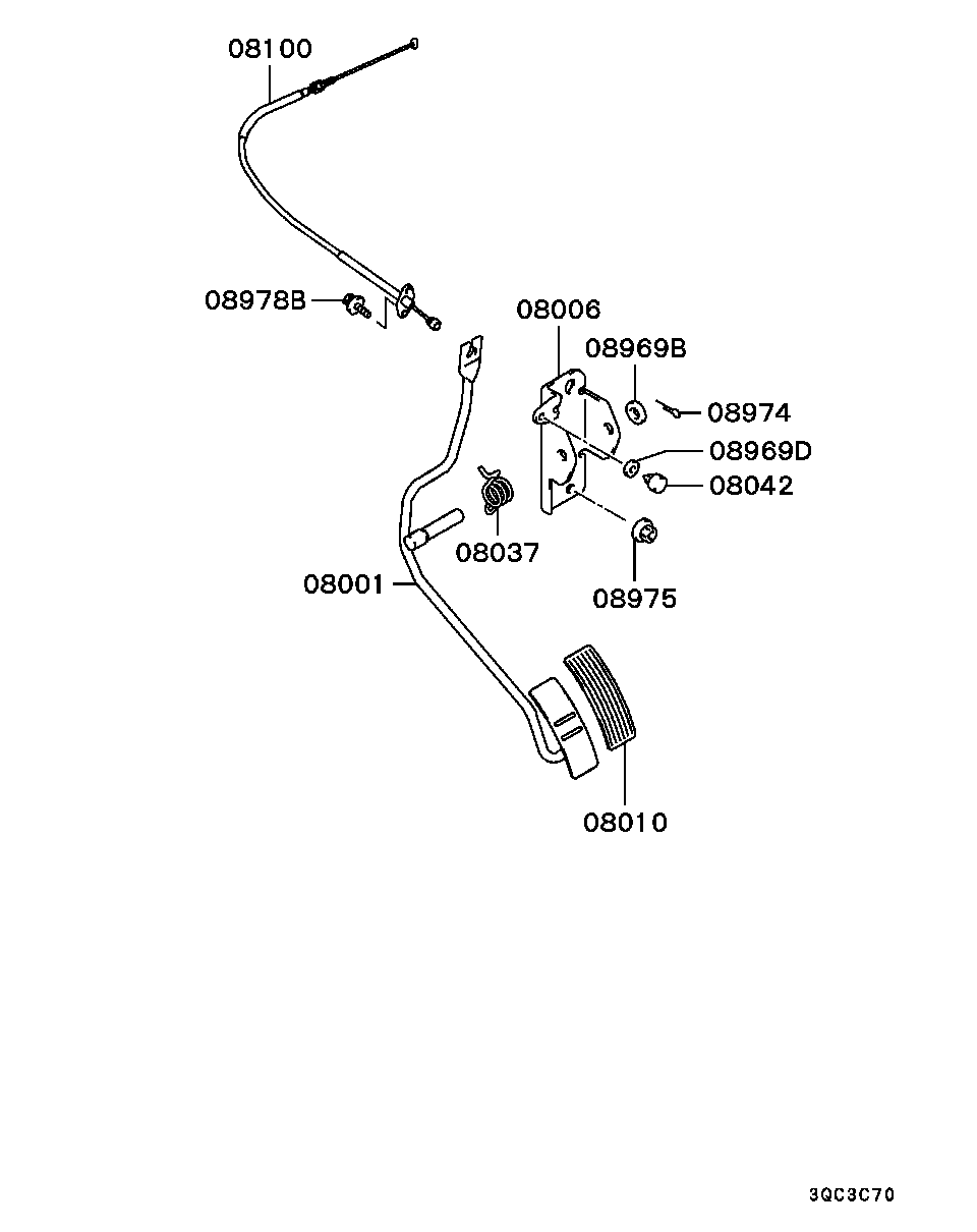 Педаль газа для Мицубиси Паджеро Спорт 2004-2008