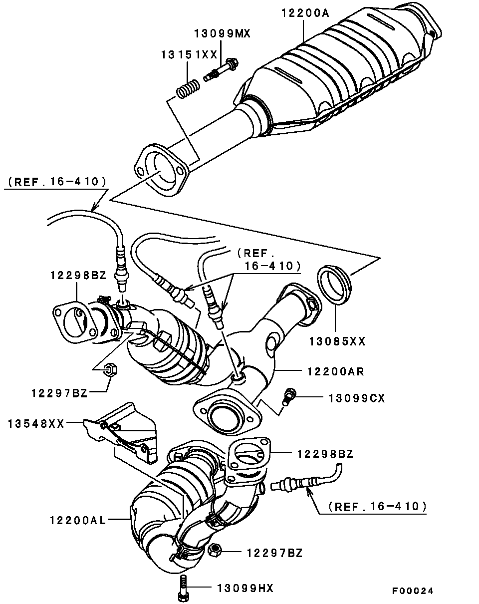 Приёмная труба для Мицубиси Паджеро Спорт 2004-2008